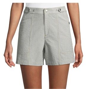 Rag & Bone "Steele" shorts in striped seersucker